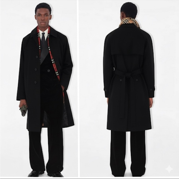 Burberry Other - Burberry London Single Breasted Belted 100% Wool Car Trench Coat Size 40R